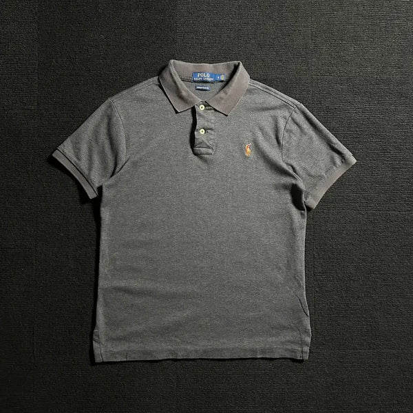 [BUNJANG] Polo Ralph Lauren Dark Grey Multi-Pony Short Sleeve Polo Shirt M / 폴로 랄프로렌 다크그레이 멀티포니 반팔 카라티