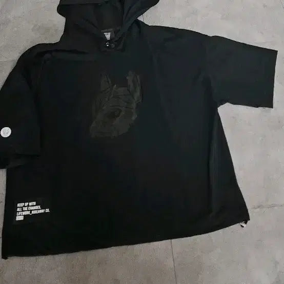 [BUNJANG] Life Work Hoodie Black / 라이프워크 후드티 블랙