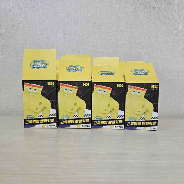 [BUNJANG] SpongeBob SquarePants Muscle Random Keychain (SpongeBob, Squidward, Sandy) / 네모바지 스펀지밥 근육빵빵 랜덤 키링 (스폰지밥, 징징이, 다람이)