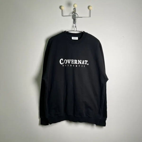 [BUNJANG] Covernat Authentic Logo Sweatshirt Black XL / Covernat 커버낫 어센틱 로고 블랙 맨투맨 XL