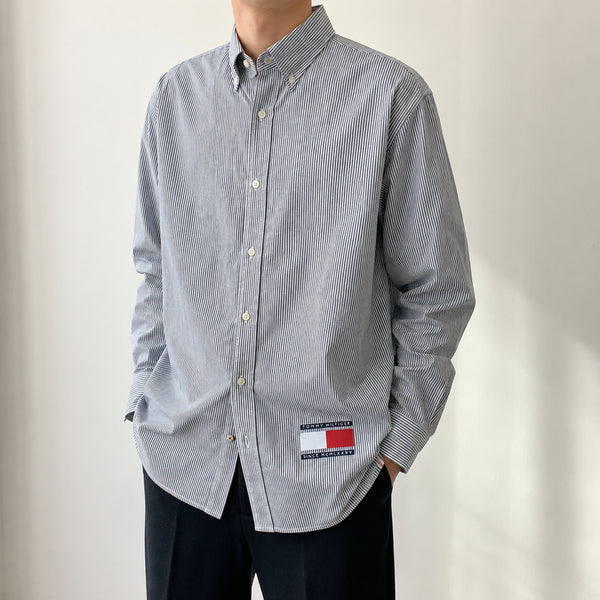[BUNJANG] Tommy Hilfiger Relaxed Fit Stripe Shirt / [100]타미힐피거 릴렉스핏 스트라이프 셔츠