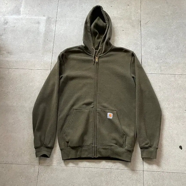 [BUNJANG] Carhartt Khaki Hoodie Zip-Up / 칼하트 후드 집업 카키