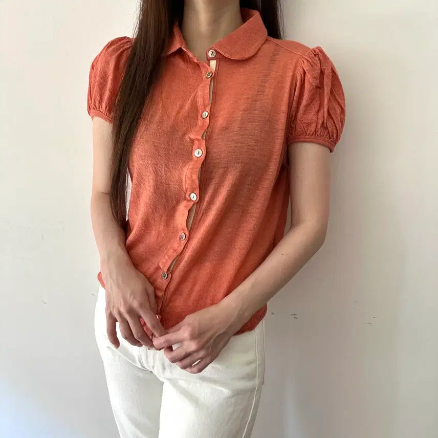 [BUNJANG] Tsumori Chisato Short Sleeve Blouse / 츠모리치사토 tsumori chisato 반팔 셔츠 블리우스