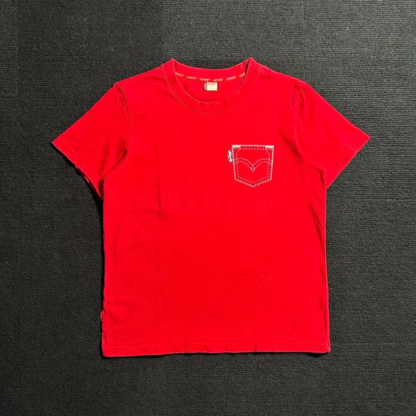 [BUNJANG] Levi's Red Pocket Printing T-shirt / 리바이스 레드 포켓 프린팅 반팔티셔츠