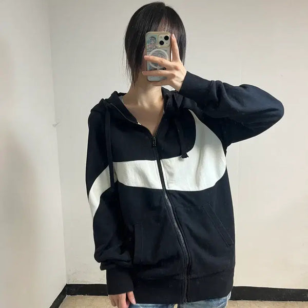 [BUNJANG] Nike Big Swoosh Zip-Up Hoodie / 나이키 빅스우시 후드집업