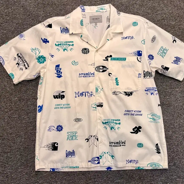 [BUNJANG] Carhartt WIP Graphic Print Short Sleeve Shirt XL / [105] 칼하트 WIP 반팔셔츠