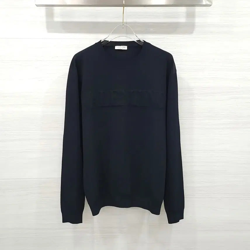 [BUNJANG] Valentino Garavani Logo Emboss Knit Black L / L / 발렌티노 가라바니 로고 엠보스 니트 블랙