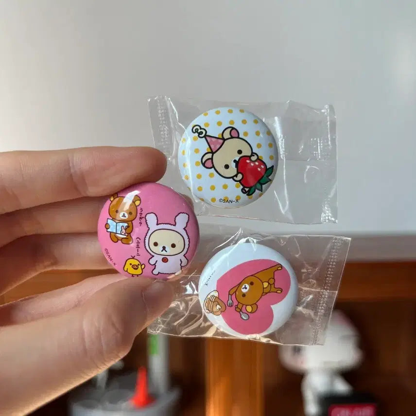 [BUNJANG] Vintage Rilakkuma & Korilakkuma Brooch Set / 고전 리락쿠마 뱃지 코리락쿠마