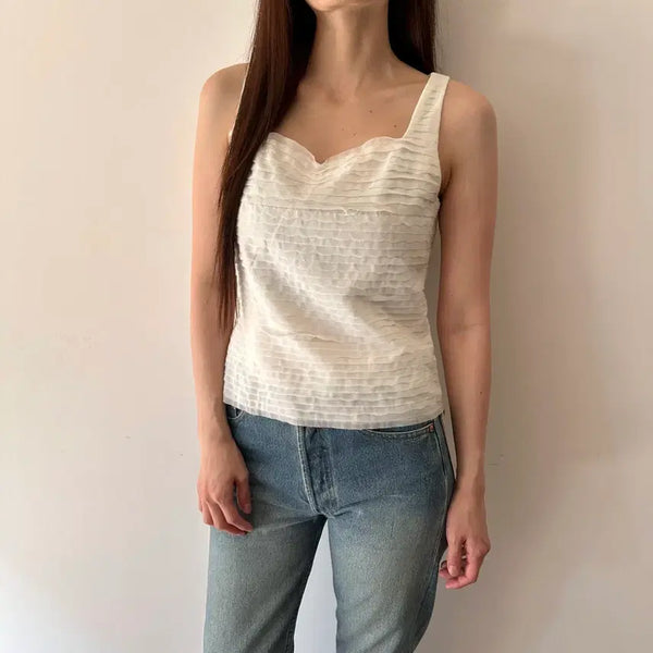 [BUNJANG] Lanvin Detail Tank Top / 랑방 lanvin 디테일 나시