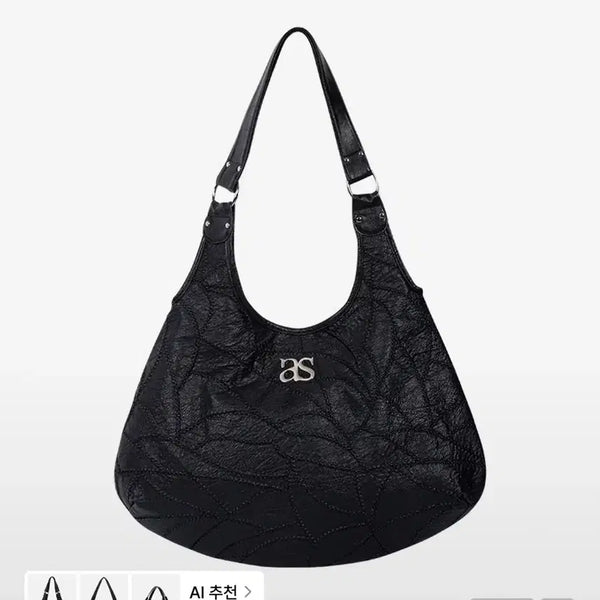 [BUNJANG] AZZON Shoulder Bag Black Women's Bag / 애즈온 가방 숄더백 블랙 여성 가방