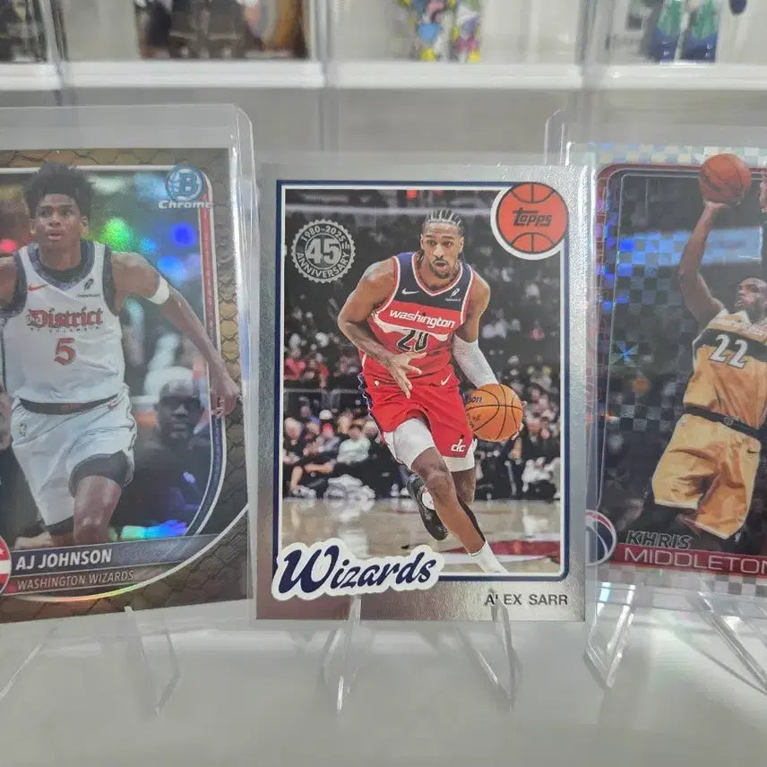 [BUNJANG] AJ Johnson, Aliex Sarr, Kris Middleton Card Lot (Rookie, Foil, X-Foil) / 워싱턴)AJ존슨 랩틸/ 알렉스 사르 포일/크리스 미들턴 x리플 3장랏