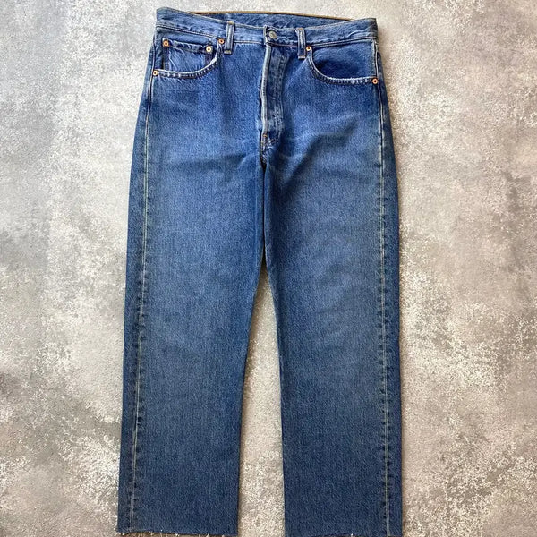 [BUNJANG] Levi's 501 Regular Fit Cut-off Denim Pants / [31] 00s Levi's 501 리바이스 레귤러 핏 컷오프 데님팬츠