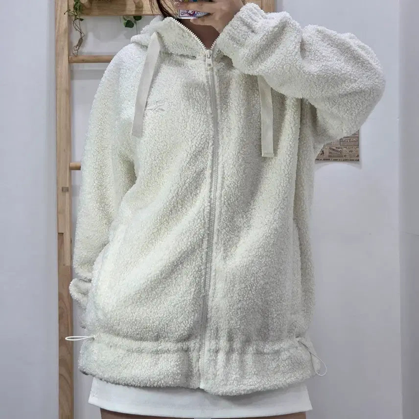 [BUNJANG] Reebok Boa Fleece Hooded Zip-Up Jacket (M) / [프립]M/리복(Reebok)보아 플리스 후드 집업 자켓