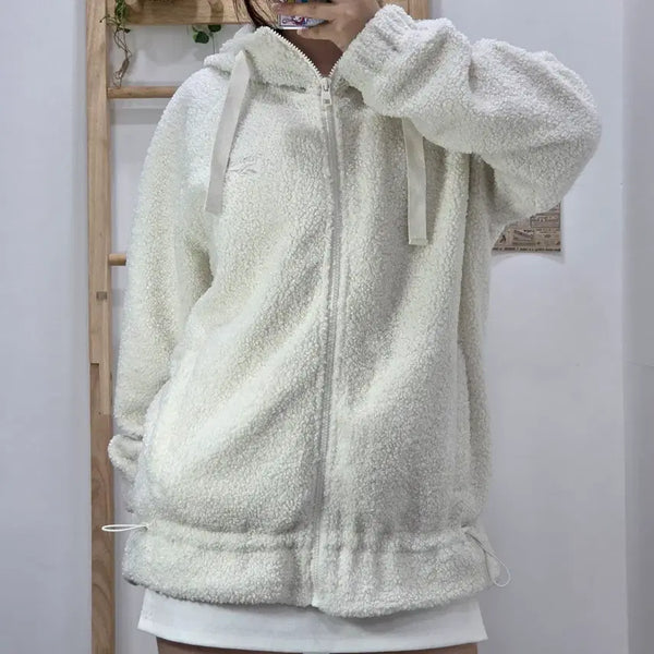 [BUNJANG] Reebok Boa Fleece Hooded Zip-Up Jacket (M) / [프립]M/리복(Reebok)보아 플리스 후드 집업 자켓
