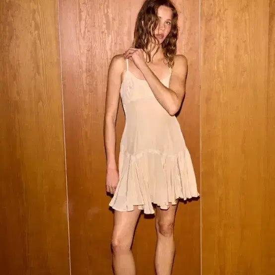 [BUNJANG] Zara Embroidered Camisole Dress S / 자라 자수 캐미솔 원피스 S
