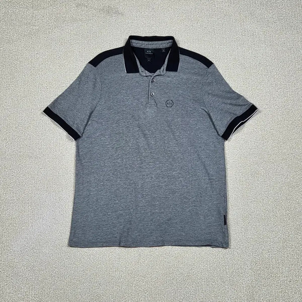 [BUNJANG] Armani Exchange Colorblock Short Sleeve Polo T-Shirt XL / [아르마니 익스체인지] 컬러블록 반팔 폴로 티셔츠 | S00647