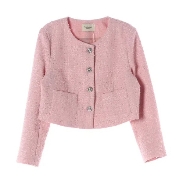 [BUNJANG] IVANA HELSINKI 24SS Aina Tweed Jacket Pink / (새상품) 이바나헬싱키 24SS Aina 아이나 트위드 재킷 핑크 셋업