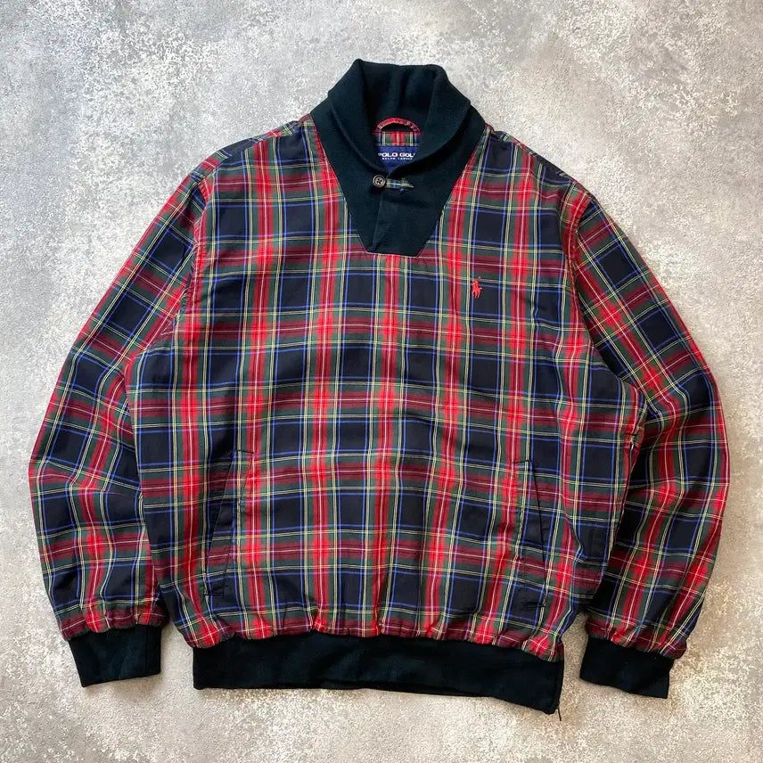 [BUNJANG] 90s Polo Golf Ralph Lauren Tartan Check Pullover / [S] 90s Polo Golf 폴로 골프 랄프로렌 타탄체크 풀오버