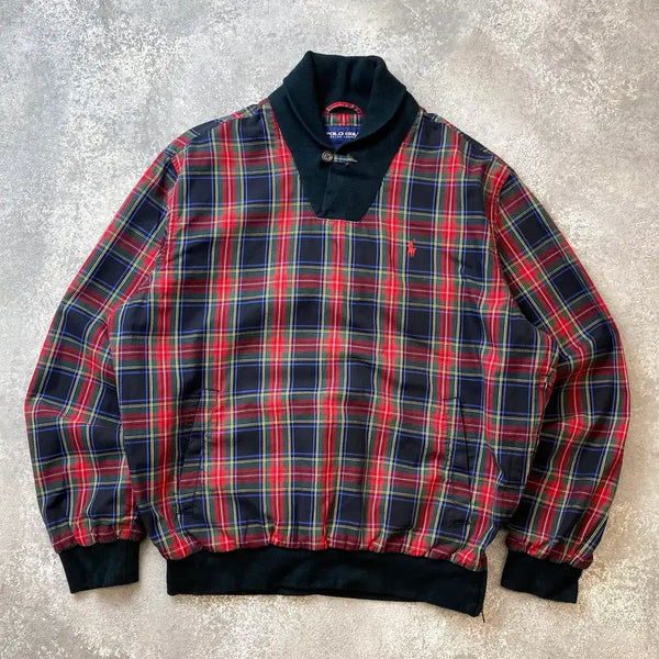 [BUNJANG] 90s Polo Golf Ralph Lauren Tartan Check Pullover / [S] 90s Polo Golf 폴로 골프 랄프로렌 타탄체크 풀오버