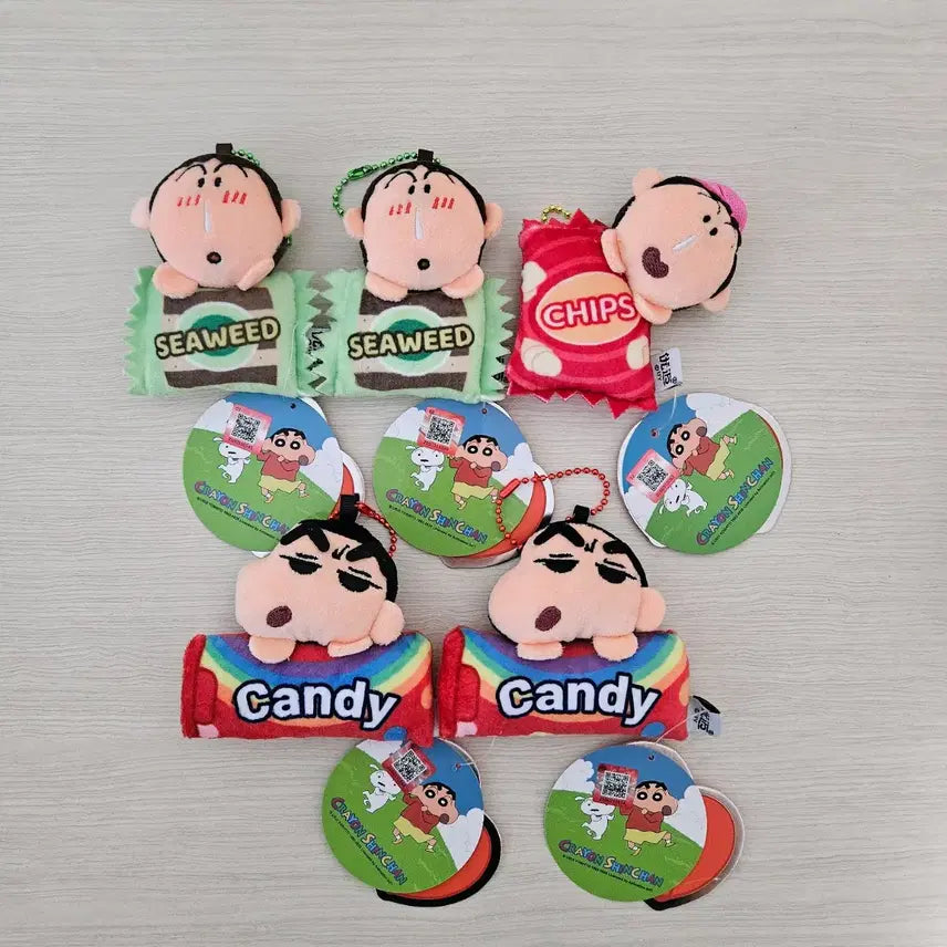 [BUNJANG] Crayon Shin-chan Bag Charm Keychain (Shin-chan, Paul) / 짱구는 못말려 과자 사탕 간식 인형 가방고리 키링(짱구, 맹구)