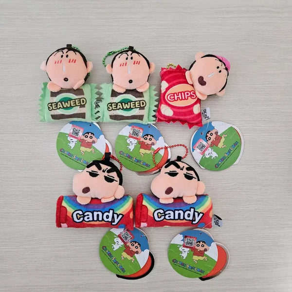 [BUNJANG] Crayon Shin-chan Bag Charm Keychain (Shin-chan, Paul) / 짱구는 못말려 과자 사탕 간식 인형 가방고리 키링(짱구, 맹구)
