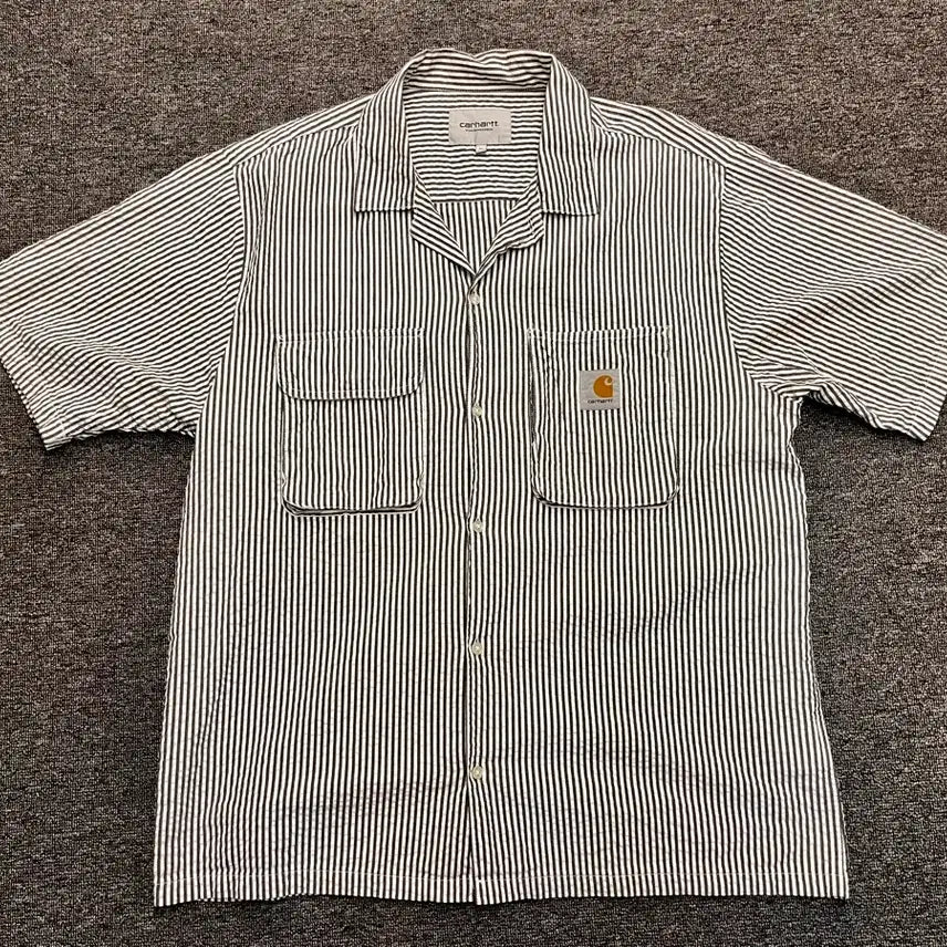 [BUNJANG] Carhartt WIP Seersucker Stripe Short Sleeve Shirt XL / [105] 칼하트 WIP 시어서커 스트라이프 반팔셔츠
