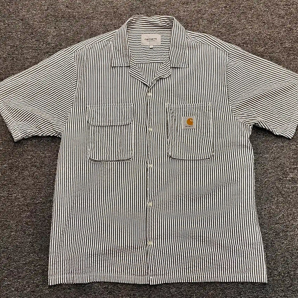 [BUNJANG] Carhartt WIP Seersucker Stripe Short Sleeve Shirt XL / [105] 칼하트 WIP 시어서커 스트라이프 반팔셔츠