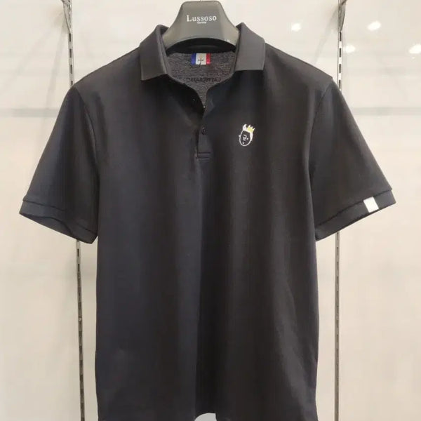 [BUNJANG] Castelbajac Black Golf Polo T-Shirt (Size 105) / 까스텔바작 골프카라티(최상급)