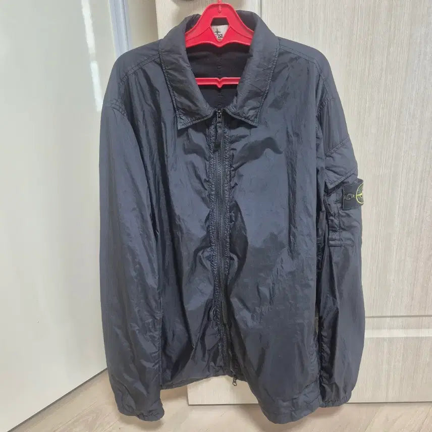 [BUNJANG] Stone Island Windbreaker Jacket - Black, Size L / 스톤아일랜드 바람막이 자켓 L 사이즈 블랙 팔아요!!