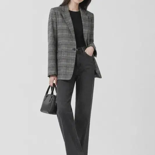 [BUNJANG] Women's Lap Grey Blazer / 랩 그레이 여자 85-160 블레이저 O0678
