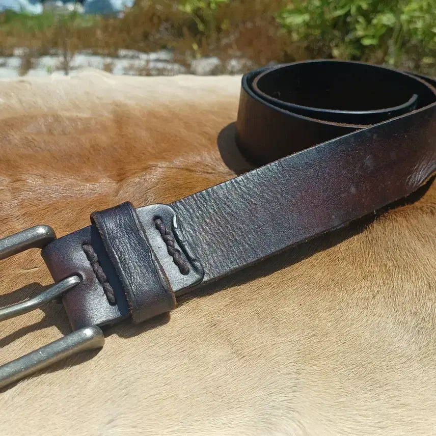 [BUNJANG] Abercrombie & Fitch Dark Brown Leather Belt (34 inch) / 아베크롬비 앤 피치 빈티지 다크 브라운 레더 벨트 2007년 모델 (34인치)