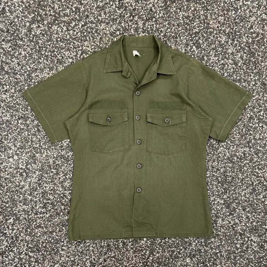 [BUNJANG] US Army OG-507 Utility Shirt (L) / [L] 70s US Army 미군 OG-507 유틸리티 셔츠