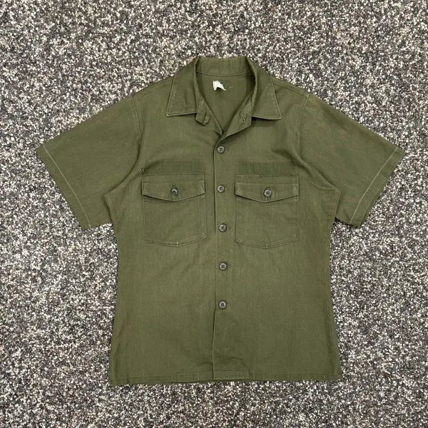 [BUNJANG] US Army OG-507 Utility Shirt (L) / [L] 70s US Army 미군 OG-507 유틸리티 셔츠