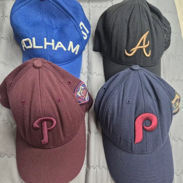 [BUNJANG] Assorted Baseball Caps (MLB, POLHAM, etc.) - 4 pcs / 다양한 야구 모자 4개 팝니다 (MLB, 폴햄 등)