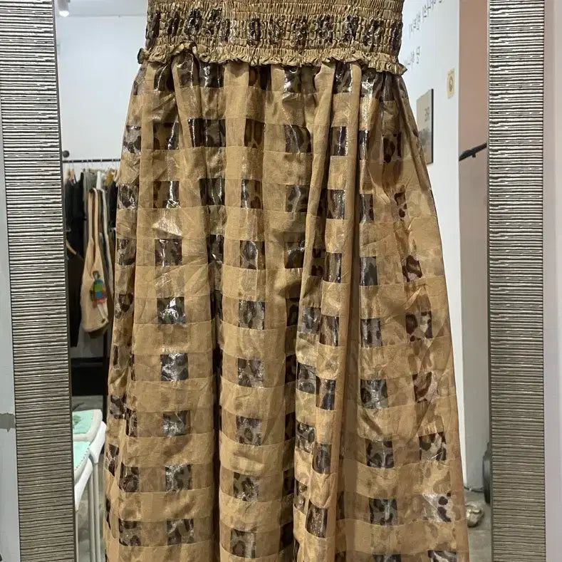 [BUNJANG] Japanese Brand Leopard Pattern Midi Skirt / 일본 브랜드 레오파드 패턴 스커트
