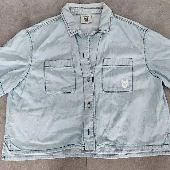 [BUNJANG] Lightwork Denim Short-Sleeve Shirt / 라이트워크  데님 반팔 셔츠