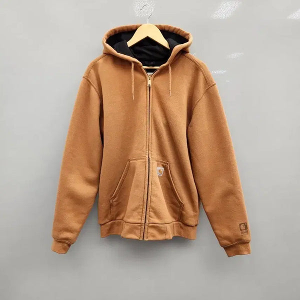 [BUNJANG] Carhartt Rain Defender Thermal Full Zip Hoodie Caramel Brown / 칼하트 레인디펜더 써멀 후드집업 카라멜 브라운 (S Regular / 95~100)