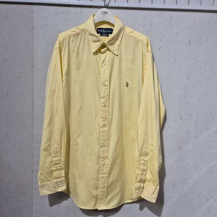 [BUNJANG] Polo Ralph Lauren Oxford Classic Fit Yellow Pony Logo Shirt / 폴로 랄프로렌 셔츠 옐로우