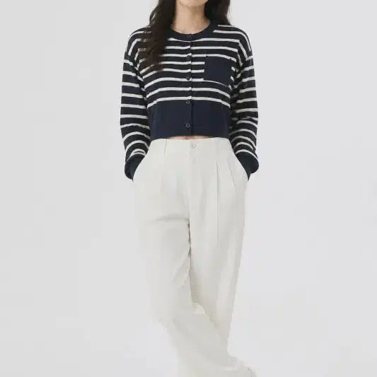 [BUNJANG] Navy Free Size Cardigan / 네이비 여자 FREE 가디건 O0872