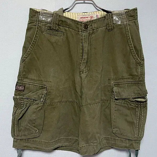 [BUNJANG] Dickies Men's Cargo Work Shorts Khaki / Dickies 디키즈 남자 카고 워크 쇼츠 반바지 카키 버뮤다 L 32