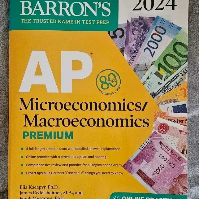 [BUNJANG] Barron's AP Microeconomics/Macroeconomics Premium 2024 / Barron's AP 미시경제학/거시경제학 프리미엄 2024