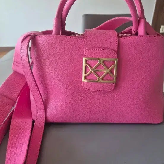 [BUNJANG] Pink Leather Tote Bag / 핑크가죽 가방