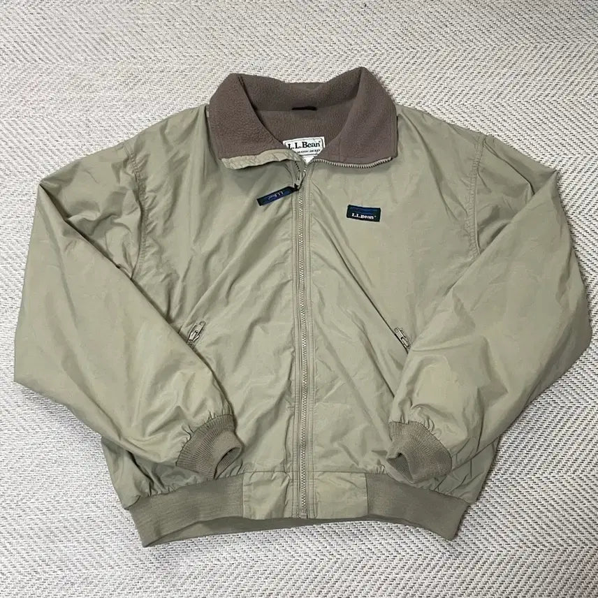 [BUNJANG] L.L.Bean 90s Fleece Lined Warm-Up Jacket Beige / (L) 90s 엘엘빈 플리스 라이닝 베이지 웜업 자켓