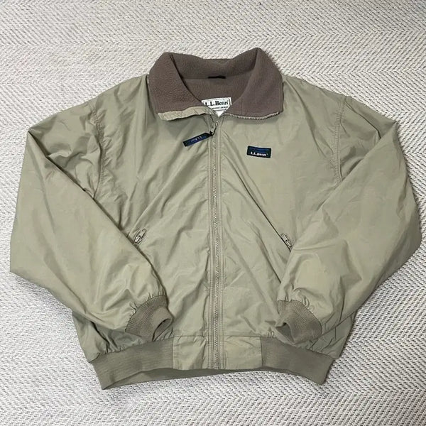[BUNJANG] L.L.Bean 90s Fleece Lined Warm-Up Jacket Beige / (L) 90s 엘엘빈 플리스 라이닝 베이지 웜업 자켓