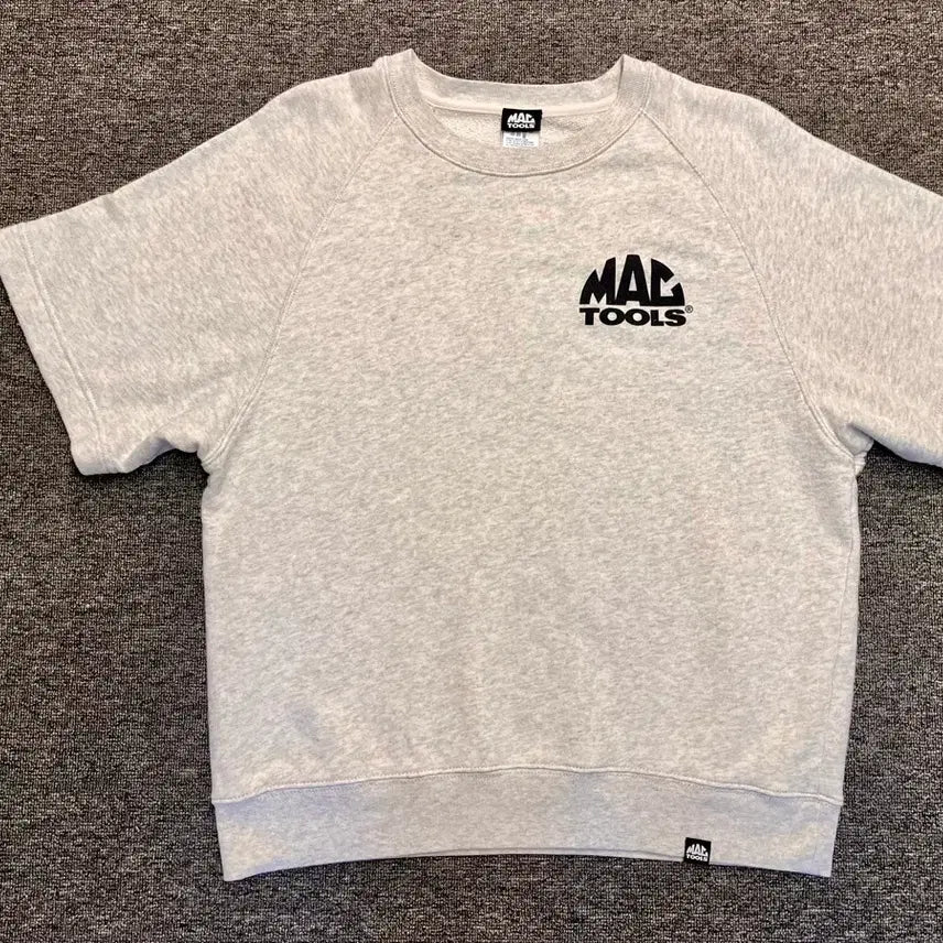 [BUNJANG] McTools Logo Short Sleeve Sweatshirt - Gray / [95] 맥툴즈 반팔 맨투맨 그레이