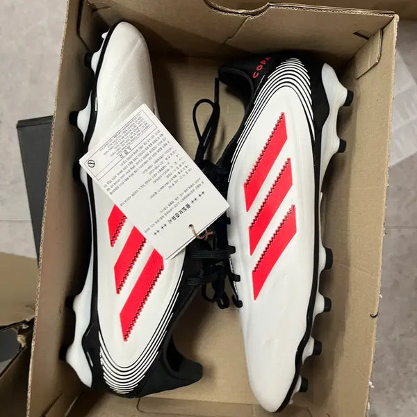 [BUNJANG] Adidas Copa Pure3 FG MG Soccer Cleats White Red 245 / (정품,새상품) 아디다스 코파 퓨어3 fg mg 축구화 화이트 레드 245