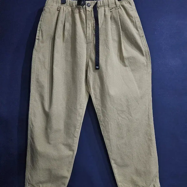 [BUNJANG] Suf Beige Men's Pintuck Band Wide Pants (Waist 32-34) / Suf 베이지 남성 허리 32~34 핀턱 밴드 와이드팬츠