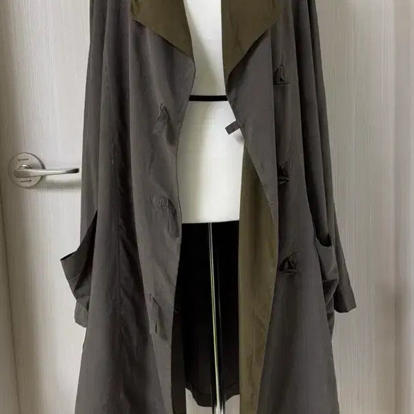 [BUNJANG] WHO'S 89 Charcoal Gray Reversible Coat / WHO'S 89 차콜그레이색  리버서블 코트