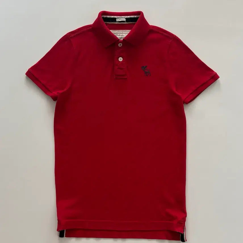 [BUNJANG] Abercrombie & Fitch Moose Logo Red Polo Shirt Size M / 아베크롬비 앤 피치 무스 로고 레드 카라티