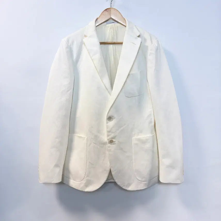 [BUNJANG] Gucci Crest Lining Cotton Blazer Jacket (Ivory/White, Size 50R/100-105) / [국내택 정품] GUCCI 구찌 크레스트 안감 코튼 자켓 (50사이즈 / 100~105)